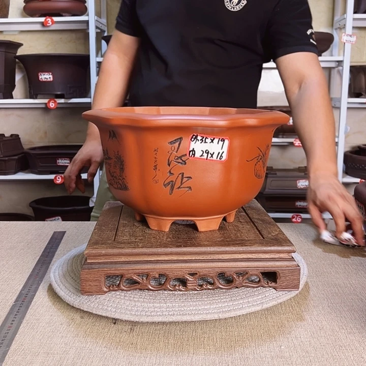 紫砂花盆紫砂花盆