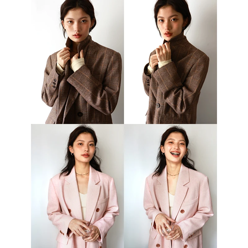 SUPERSCAPE素舶 休闲毛呢西服外套