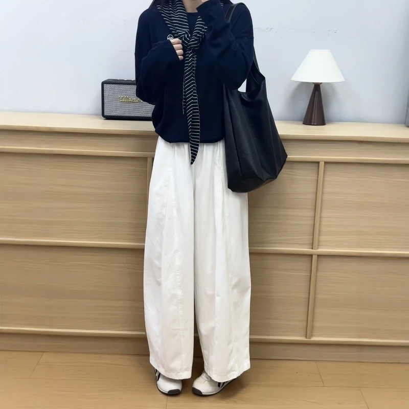 韩系松弛高级感条纹披肩针织衫搭配休闲百搭阔腿裤ins女秋季新款