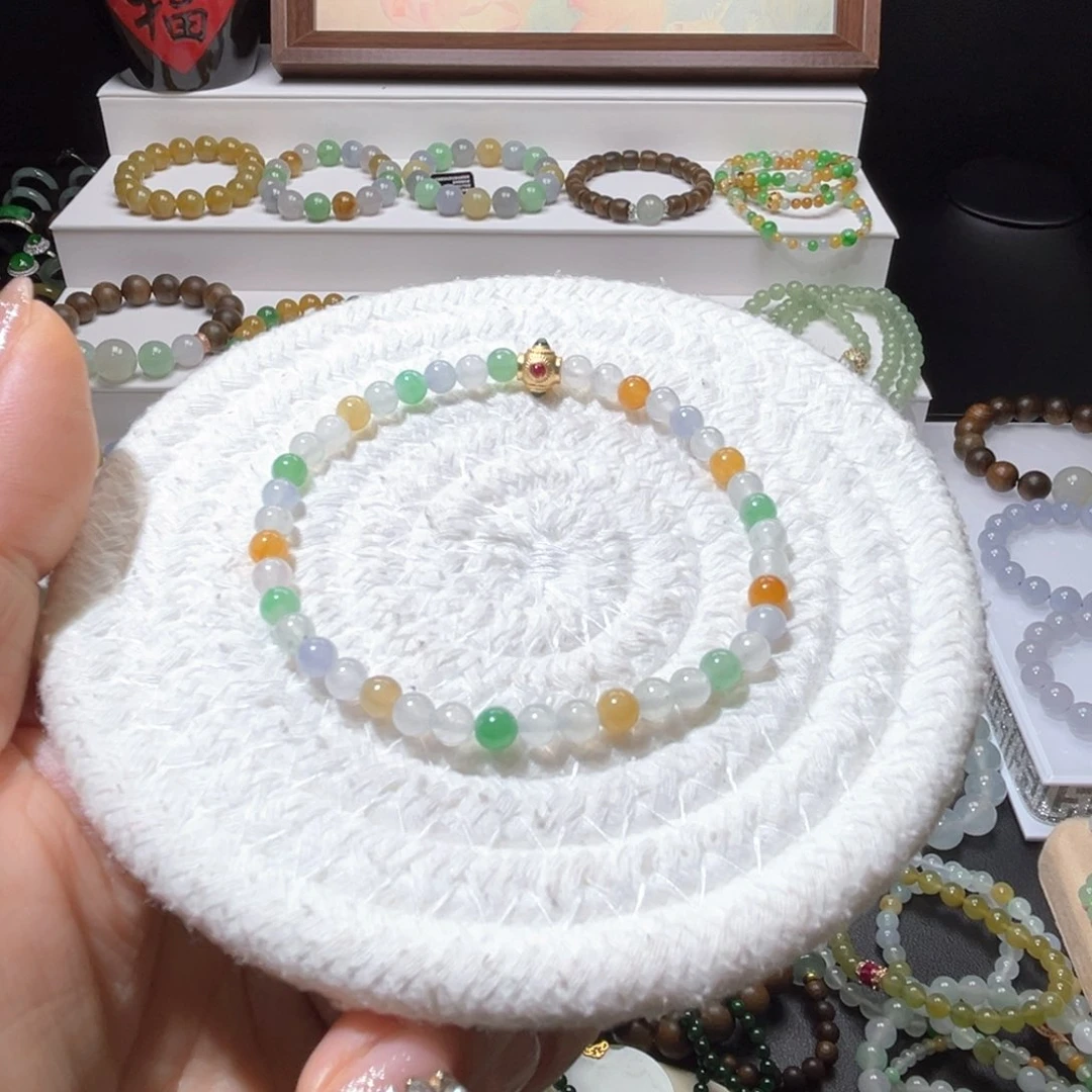 未镶嵌翡翠手链翡翠珠子