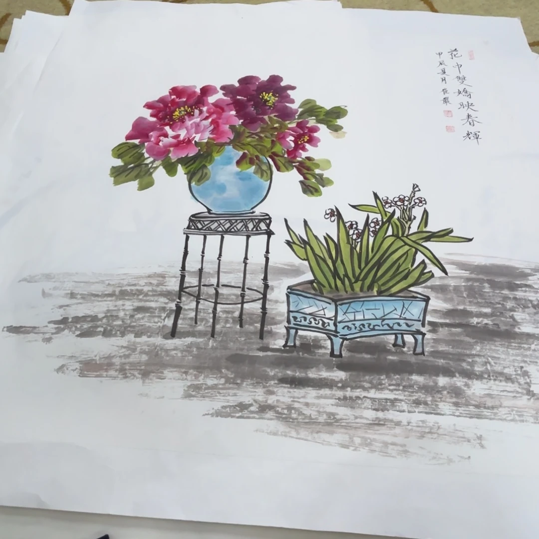 昊***霖国画国画老师作品刘
