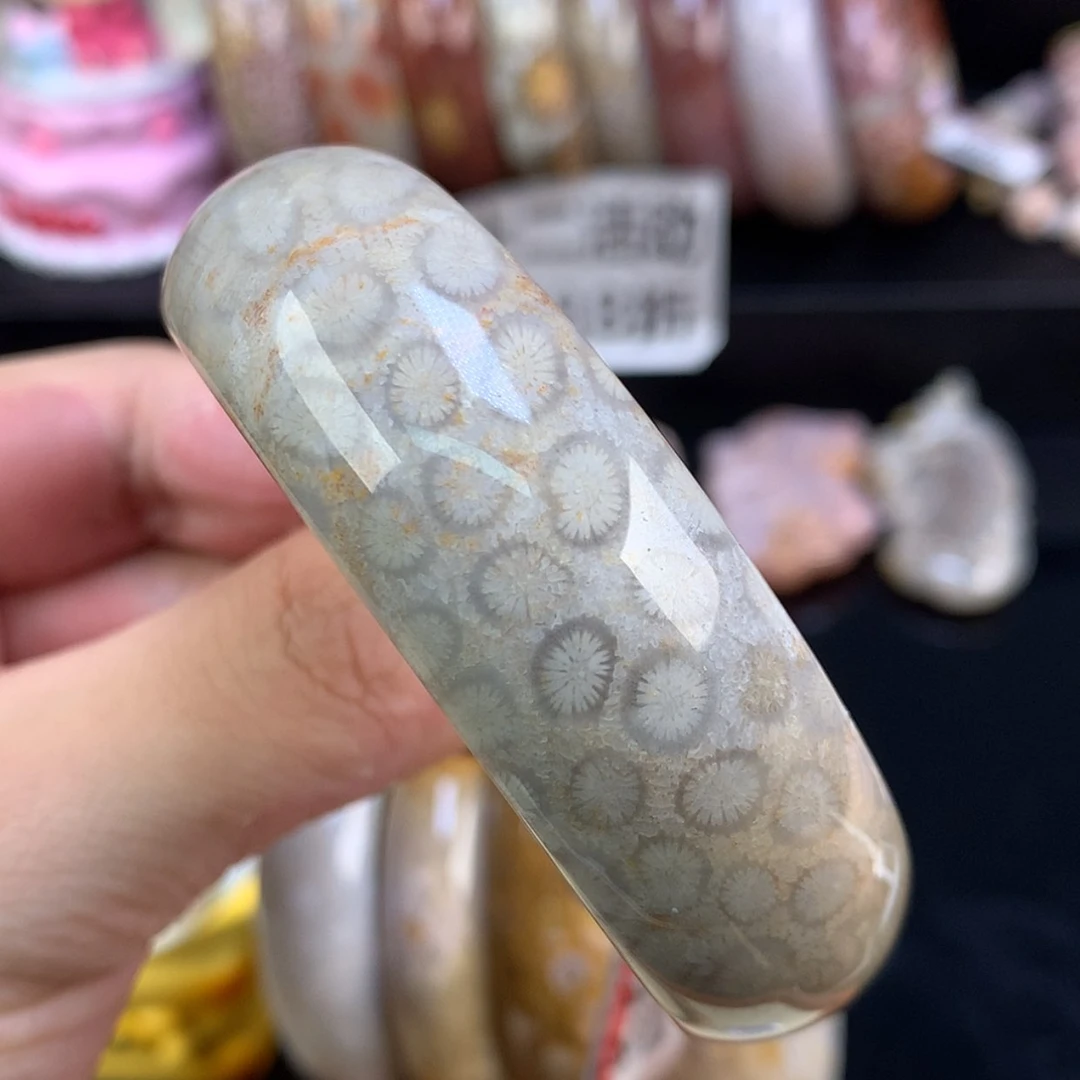 【闪购商品】未镶嵌手链硅化珊瑚（珊瑚玉）37号豹纹56圈