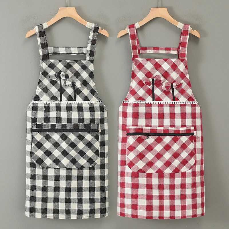 围裙可爱厨房家用工作服耐脏女洋气时尚干活做饭上班背带韩版新款