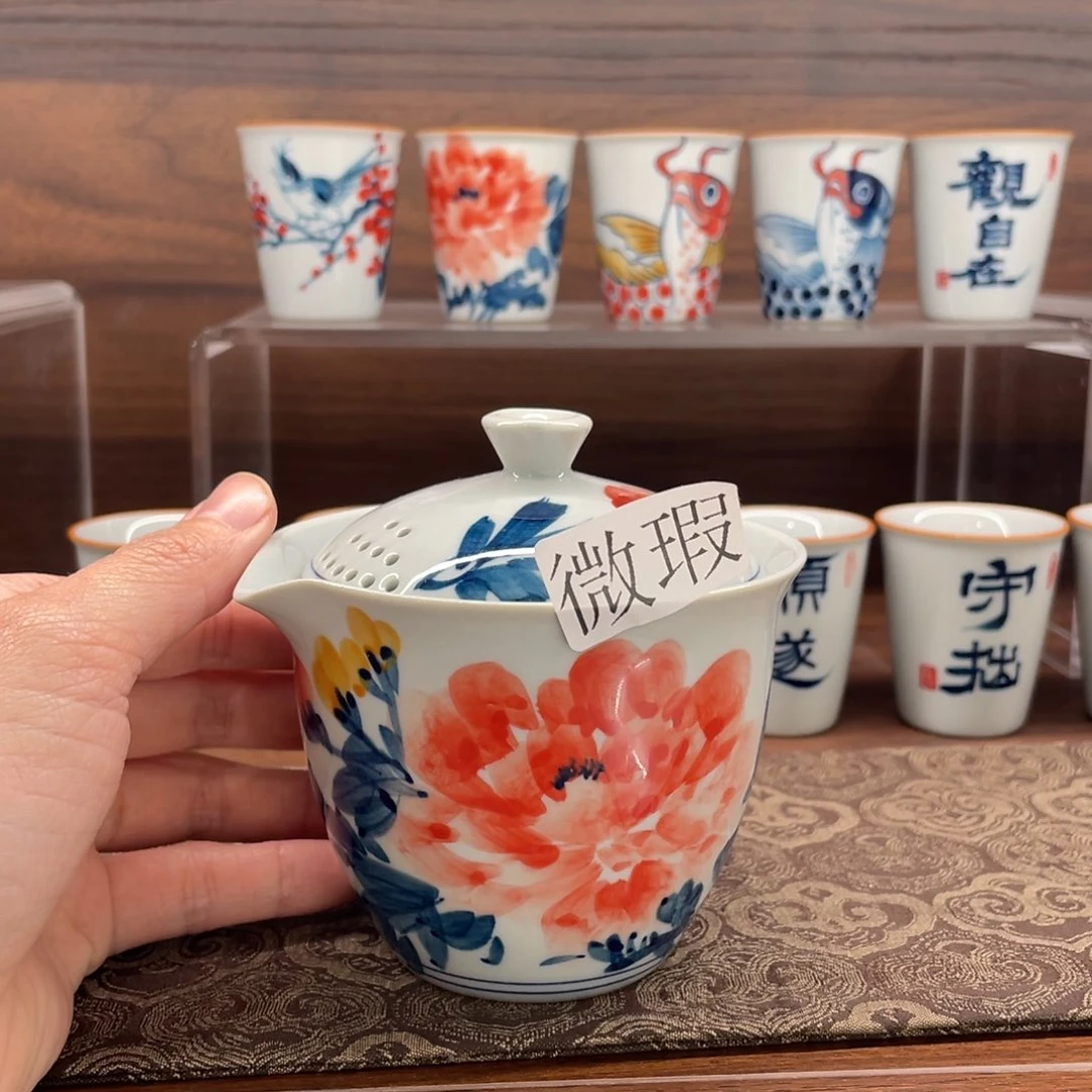 微瑕釉下彩纯手绘