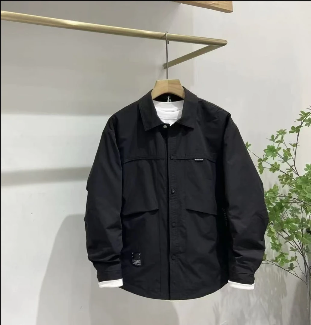 “AW”2025秋上新【城市猎人系列】翻领外套高级纯色宽松夹克Z-36169