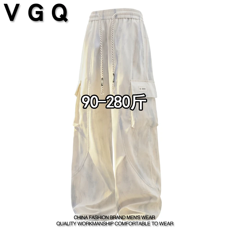 VGQ男士休闲裤2025春秋季琥珀流光风美式潮流通勤百搭工装直筒裤