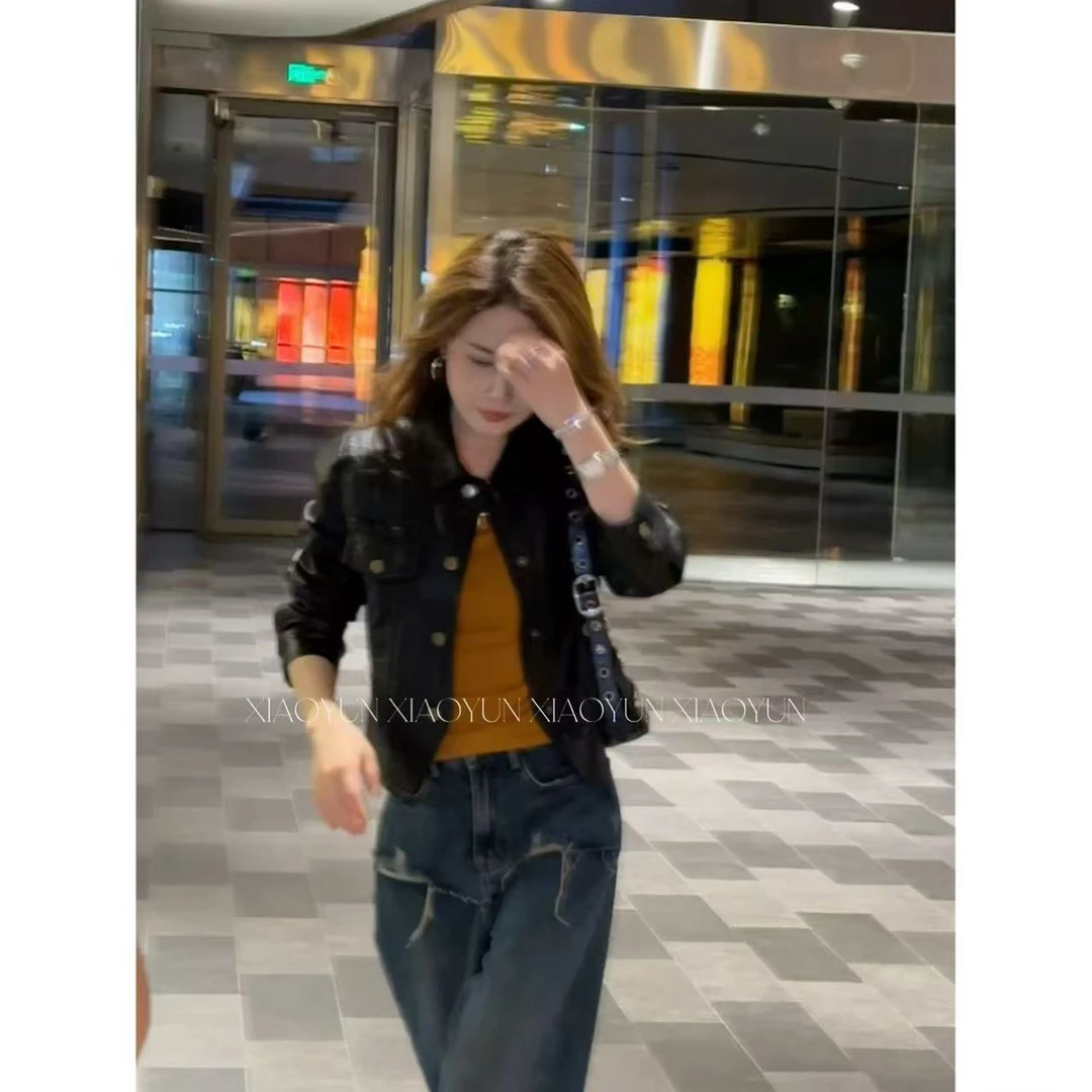 【琉璃爵士】小允姐姐2025新款气质时尚高级皮衣