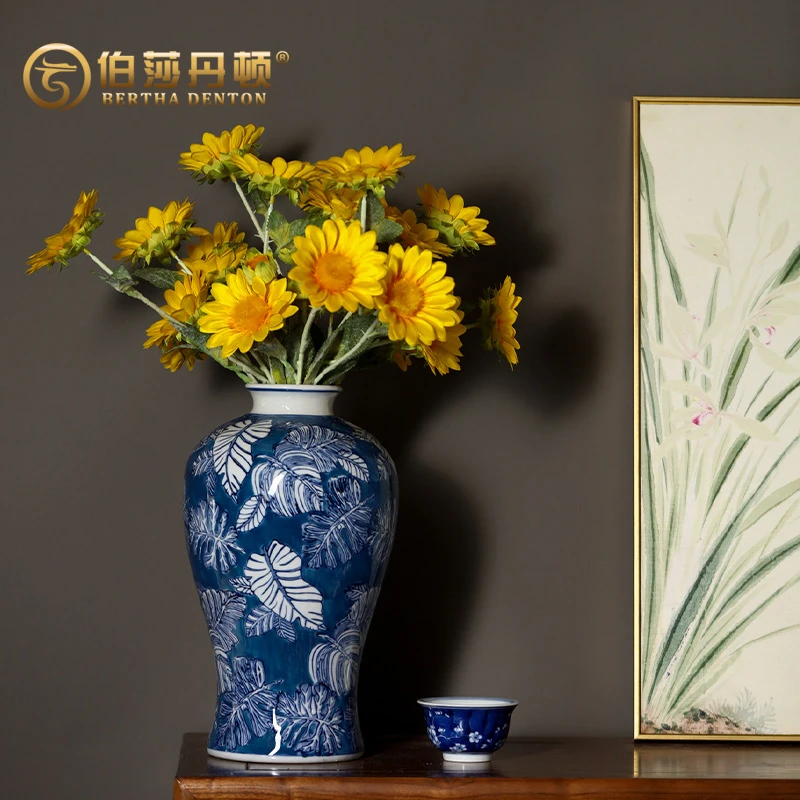 BERTHA DENTON/伯莎丹顿复古手绘储物罐家居摆件插花陶瓷花瓶摆件