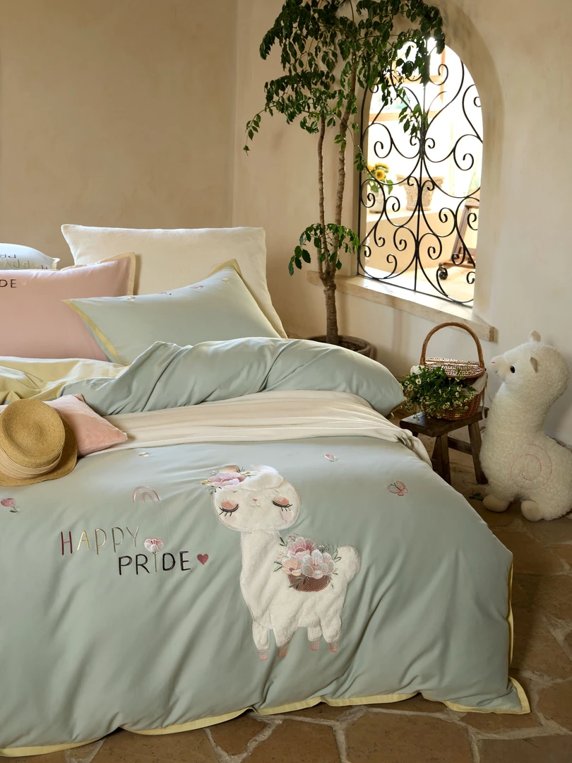 【礼盒包装】轻奢绣花高端四件套--定制【实体店爆款】新疆长柔棉