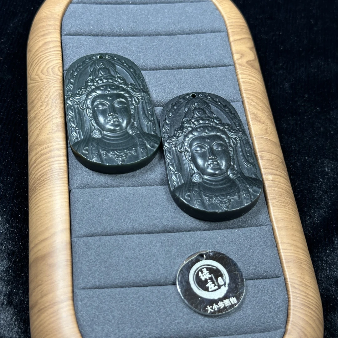 【绿庄】-6452-L62-（61*37*8）和田玉观音头吊坠-多样性/发一件