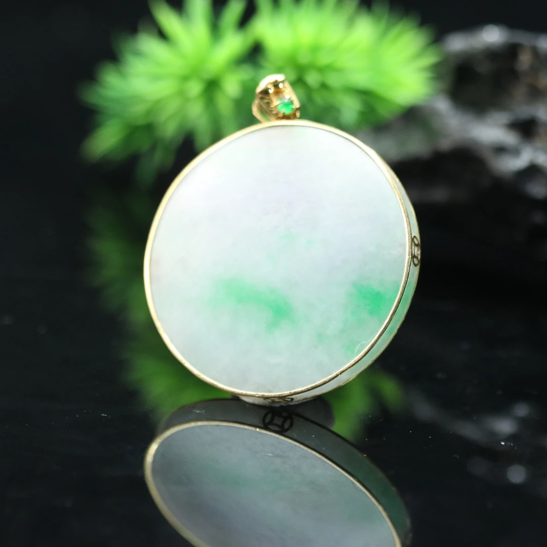 12天然缅甸翡翠A货18k无事牌/800128/北京中保拍卖