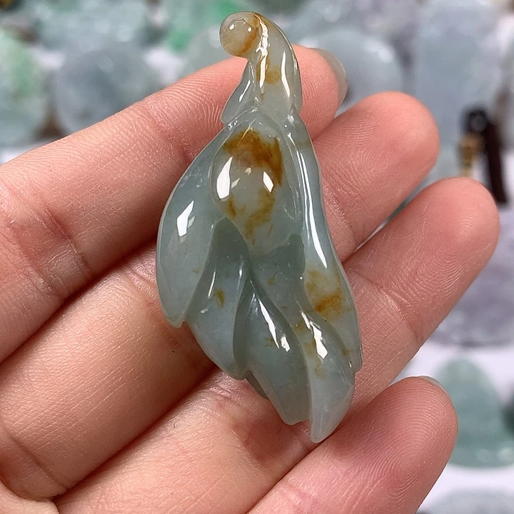 颈饰未镶嵌翡翠玉兰花福利