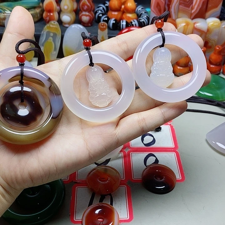 未镶嵌吊坠(不含链)玛瑙/玉髓妙*