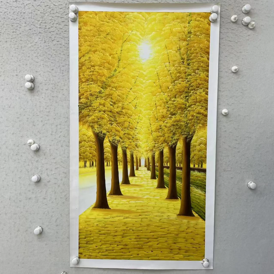 林彦新-*** - 路路通-*黄金大道 约60*120厘米-手绘油画-麻布