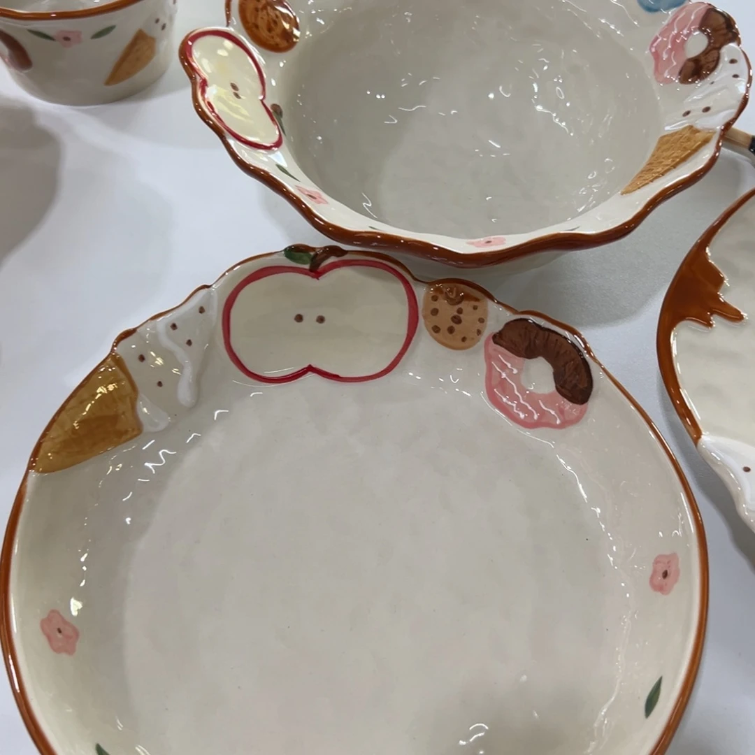 摆件高温陶瓷釉下彩微瑕！
