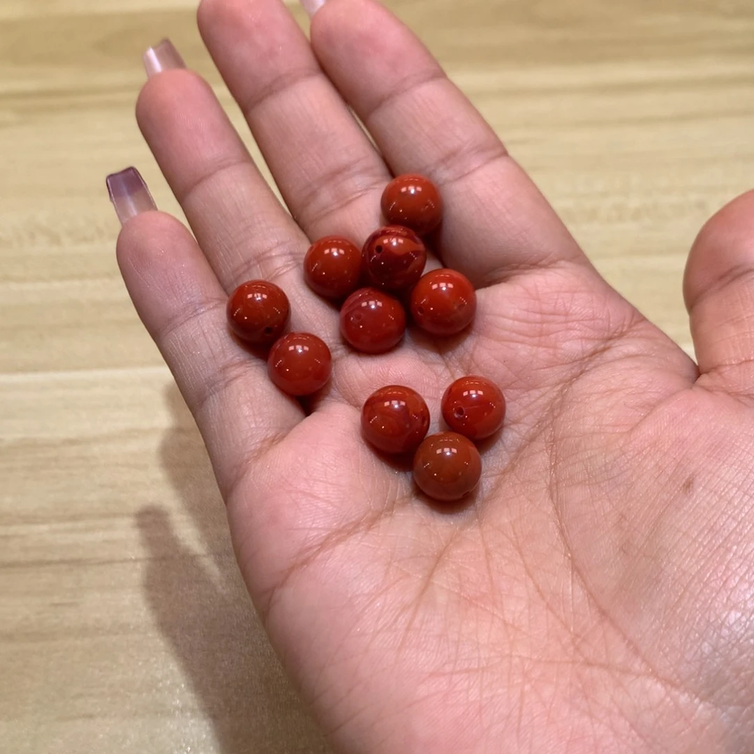 南红玛瑙10mm+微瑕单珠未镶嵌