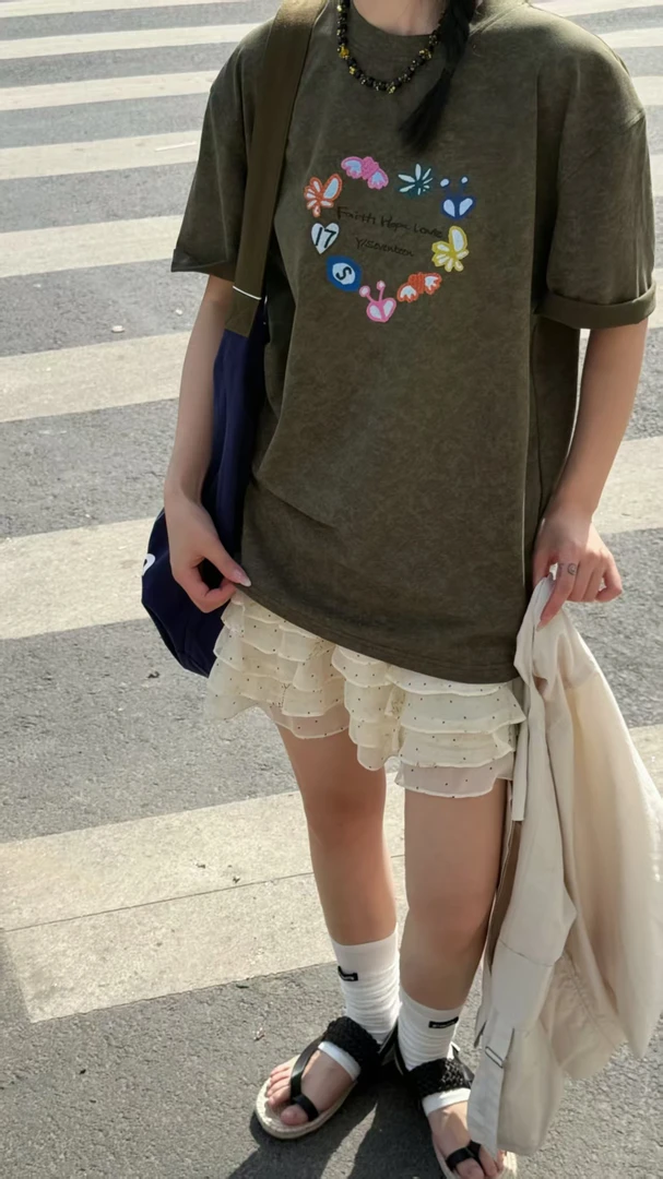 YSEVENTEEN 爱心花环短袖