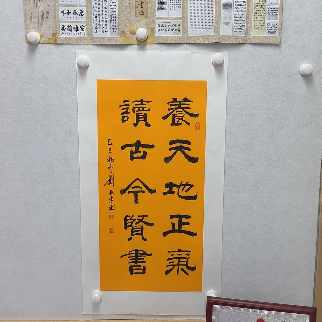 书法养天地正气读古今贤书34×68CM二平尺