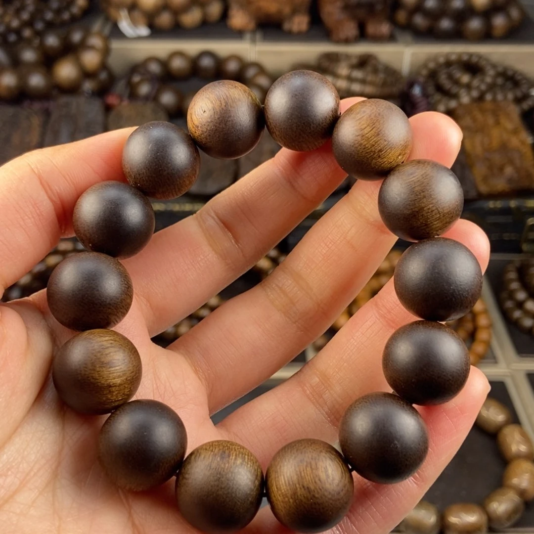 沉香手串四**财越南芽庄白棋楠