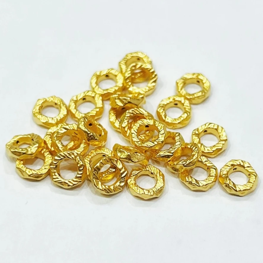 【水贝至诚】足金999锤纹足金999盘缠配件 【中】 (6mm~7mm)