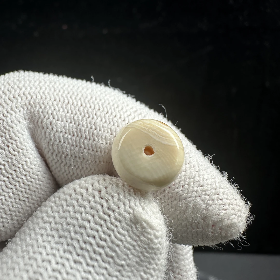 D5302天然猛犸牙瑕疵扣子10.6x6.4mm支持鉴定 假一罚四