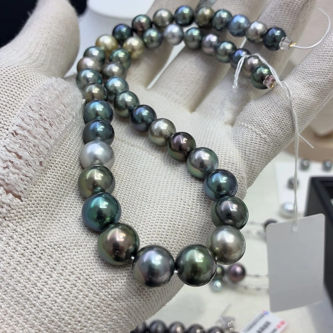 海水珍珠裸珠大溪地海水珍珠串链