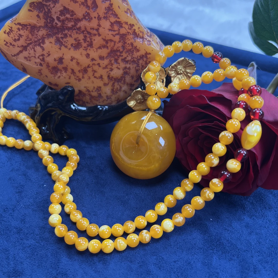 DP6002波斯新蜜  珠珠链平安扣吊坠项链