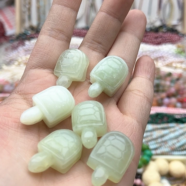 玛瑙/玉髓珠宝半成品未镶嵌3个岫玉乌龟随机发