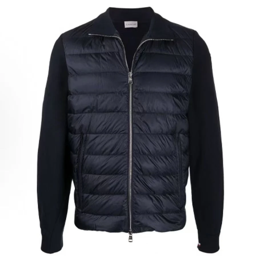 未使用 MONCLER /M码/深蓝色袖标拼接羽绒服