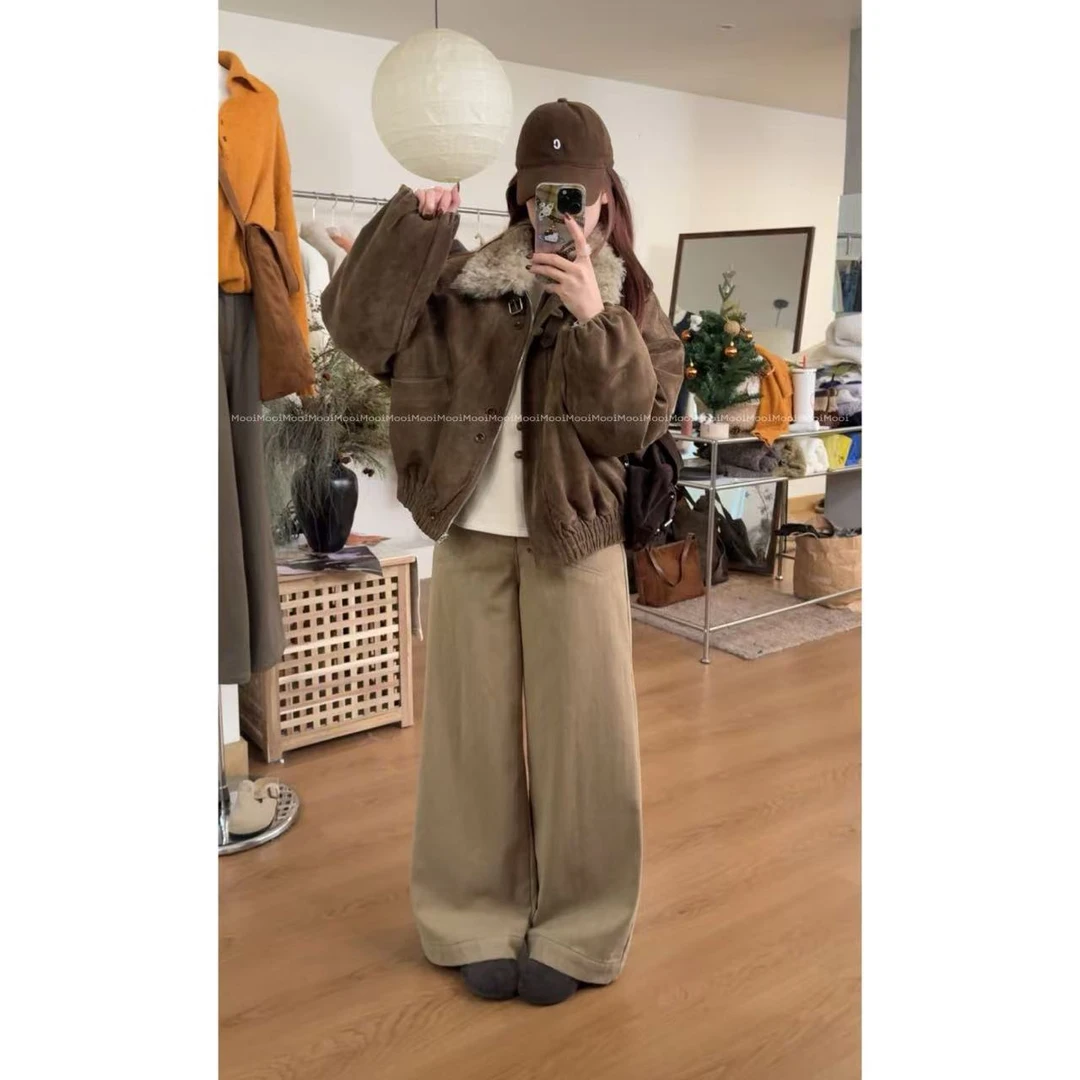 mooi | '巴斯克' 厚实毛领外套