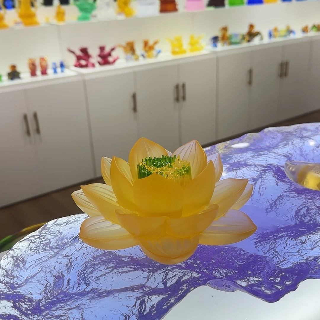 心***娘琉璃手工艺品莲花3个