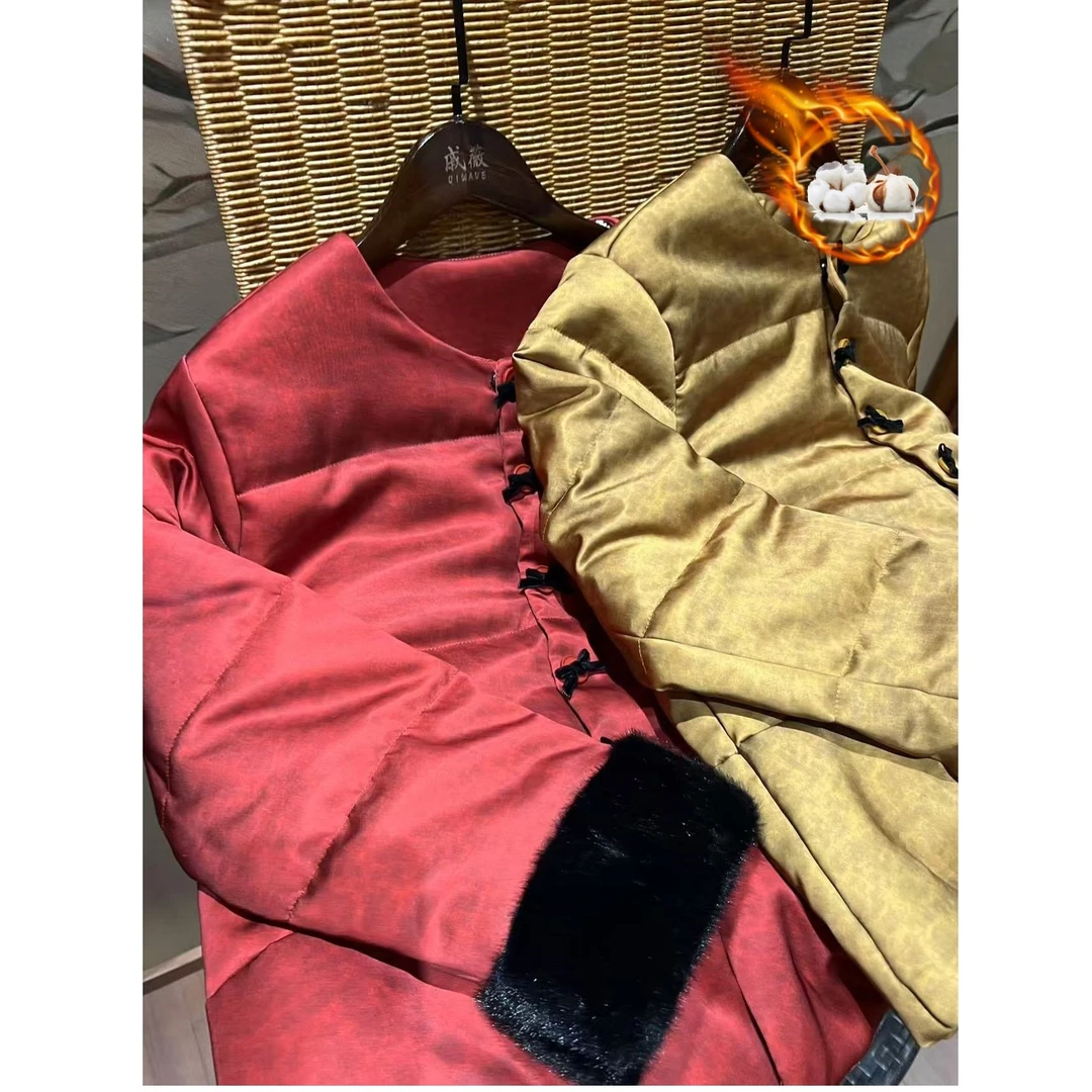 戚薇原创【如梦令】长60秋冬新款气质优雅复古国风上衣