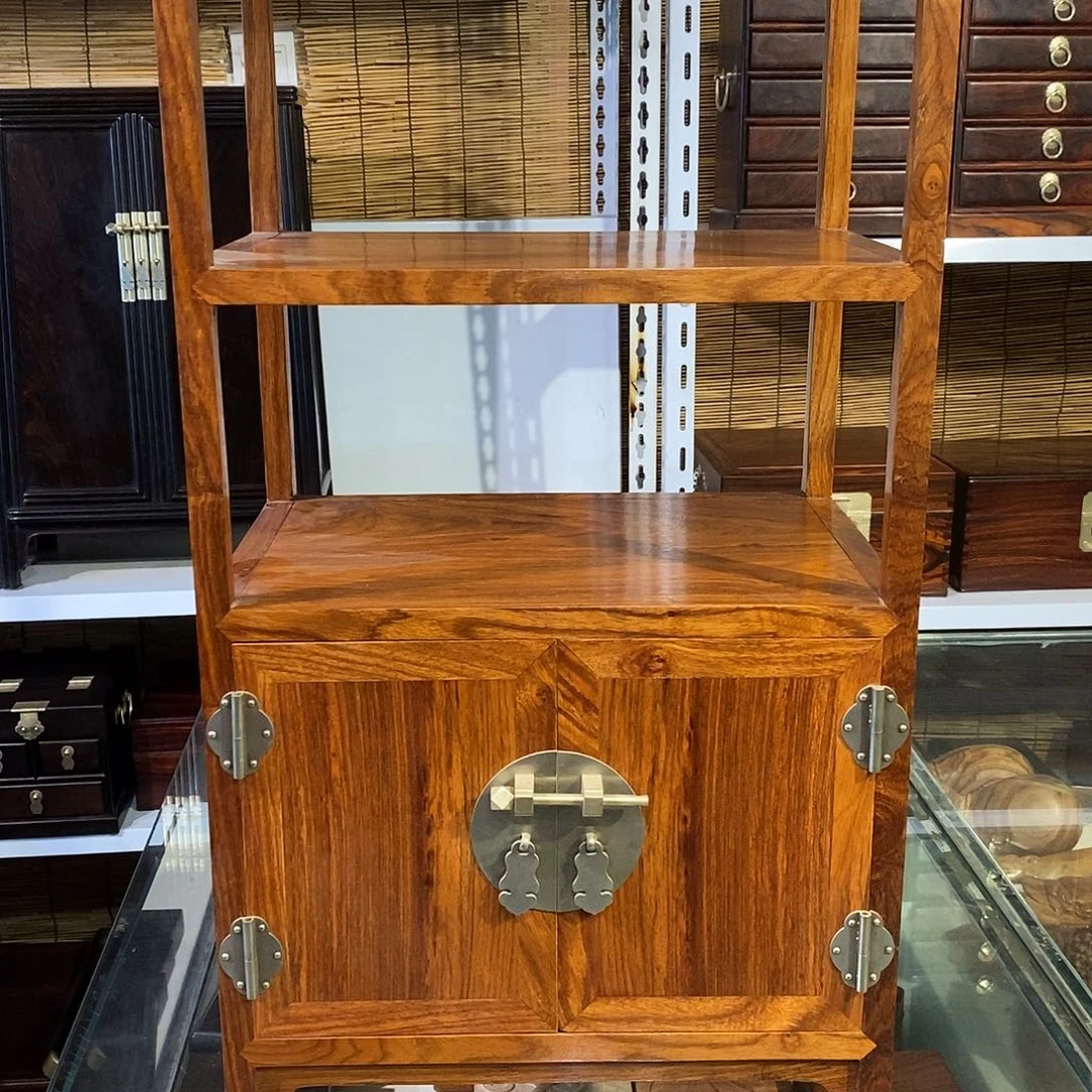 刺猬紫檀（非洲黄花梨）文玩柜36/24/62.5