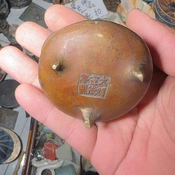 三***塘铜微瑕工艺品炉子