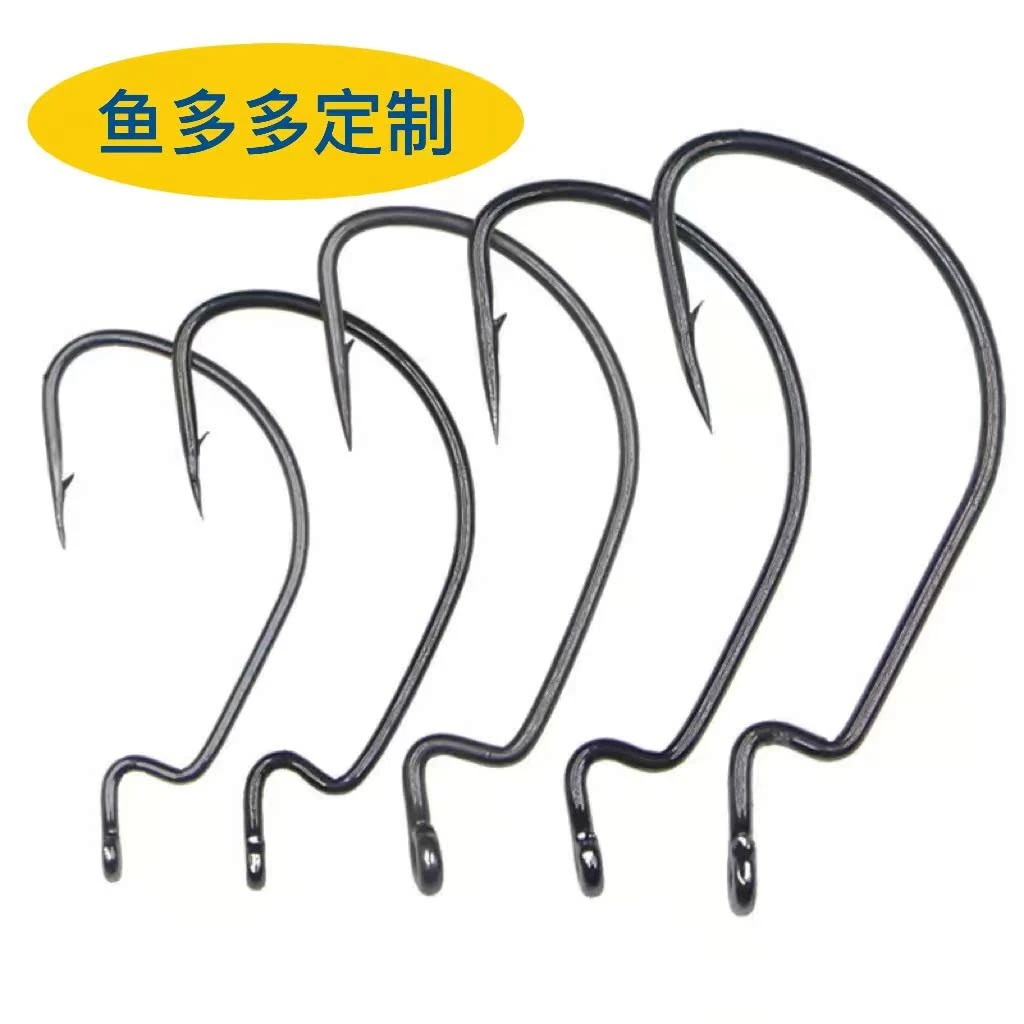 曲柄钩  6H高碳钢 不生锈 宽腹德州钓组鱼钩
