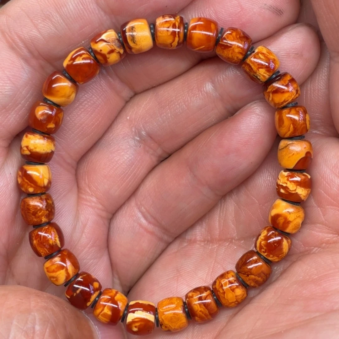 未镶嵌颈饰蜜蜡贺*藏传精品蜜蜡手链