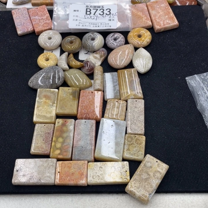 硅化珊瑚（珊瑚玉）颈饰合金北*