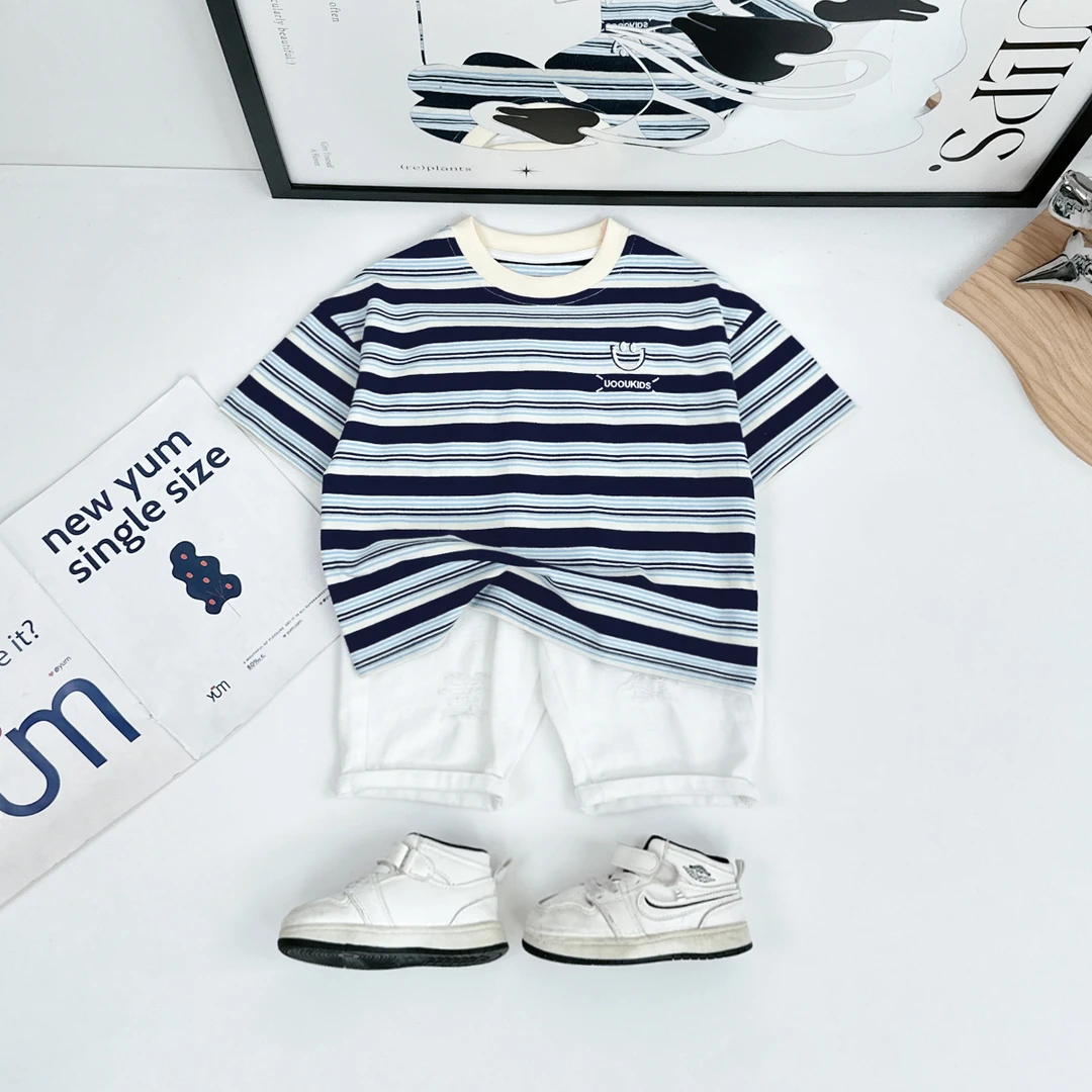 儿童短袖T恤夏季男童衣服夏装2025新款潮宝宝HZ25241悠悠童话童装