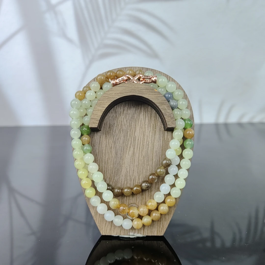 H和田玉多宝圆珠项链（卡6）1803