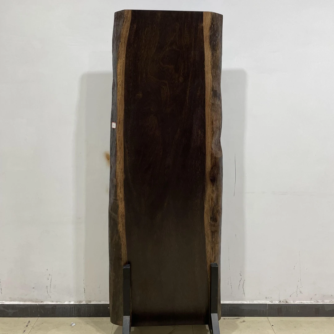 17-长210宽80-79-68厚8公分自然边非洲黑檀大板实木整板原木茶几