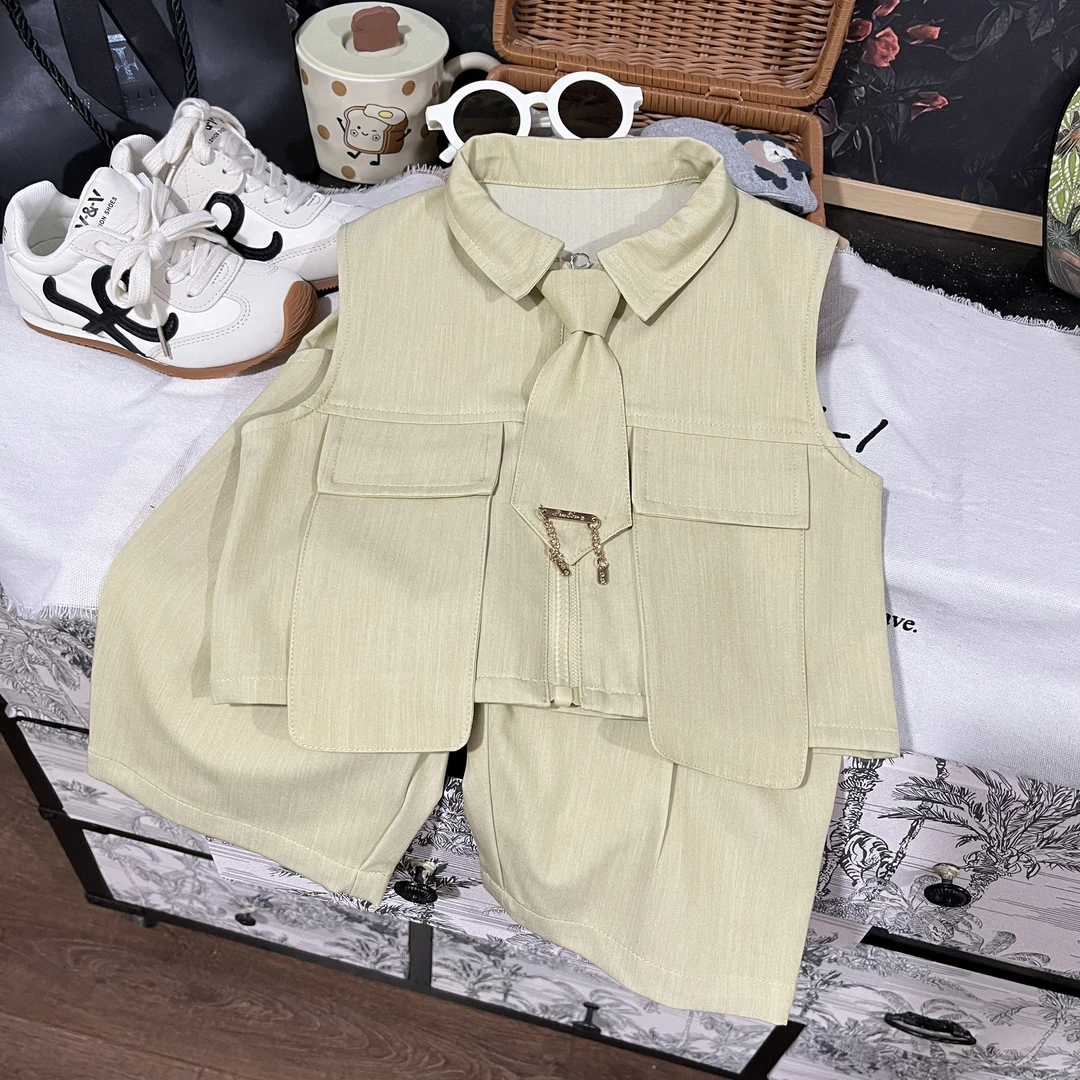 【星辰】儿童夏季新款时尚休闲百搭洋气韩版帅气夏款套装25L192