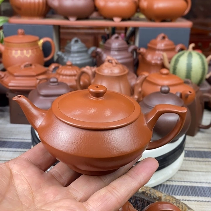 紫砂茶壶全手工汉云130cc原矿赵庄朱泥