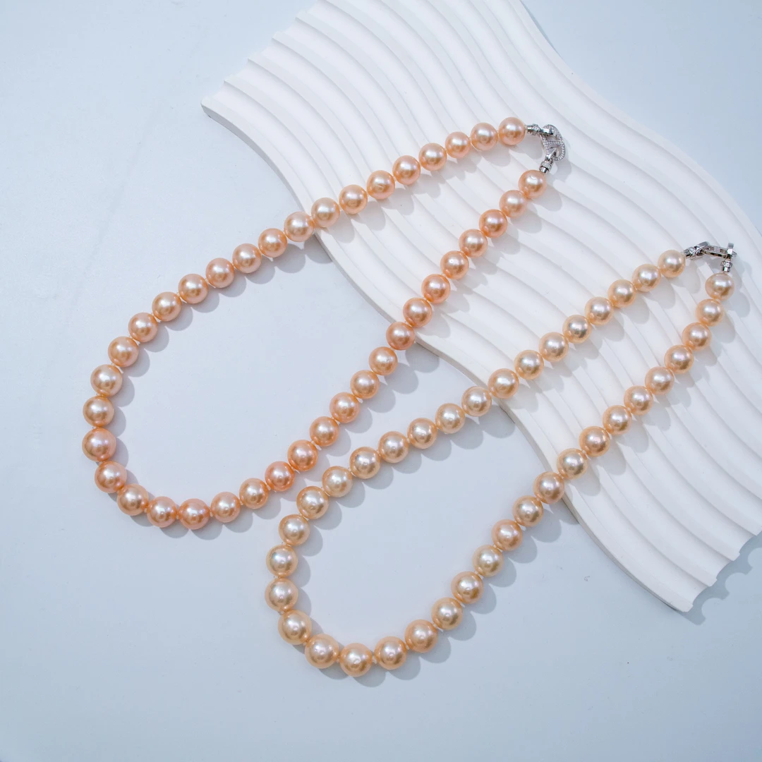 【周年庆丨大蜜桃】9-11mm淡水珍珠猪鼻子项链-多样性发一