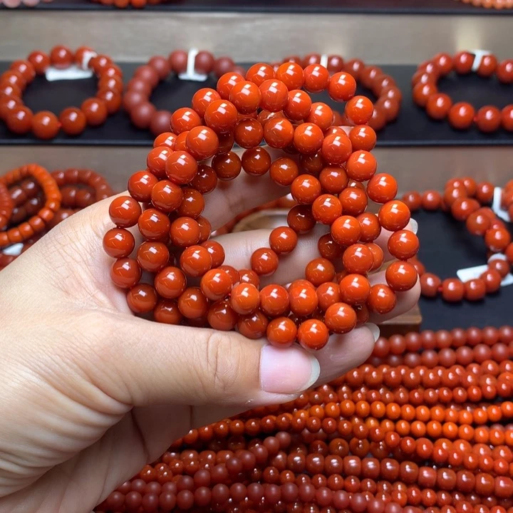 紫***玛瑙/玉髓天然玛瑙手串单圈未镶嵌