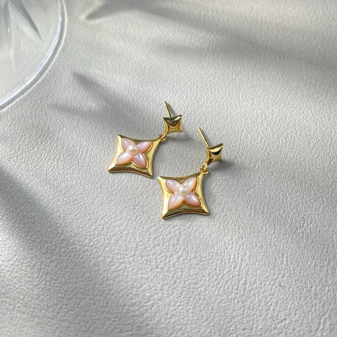 【举石饰品】X0126-77-34贝壳耳饰（一对/多样性发）