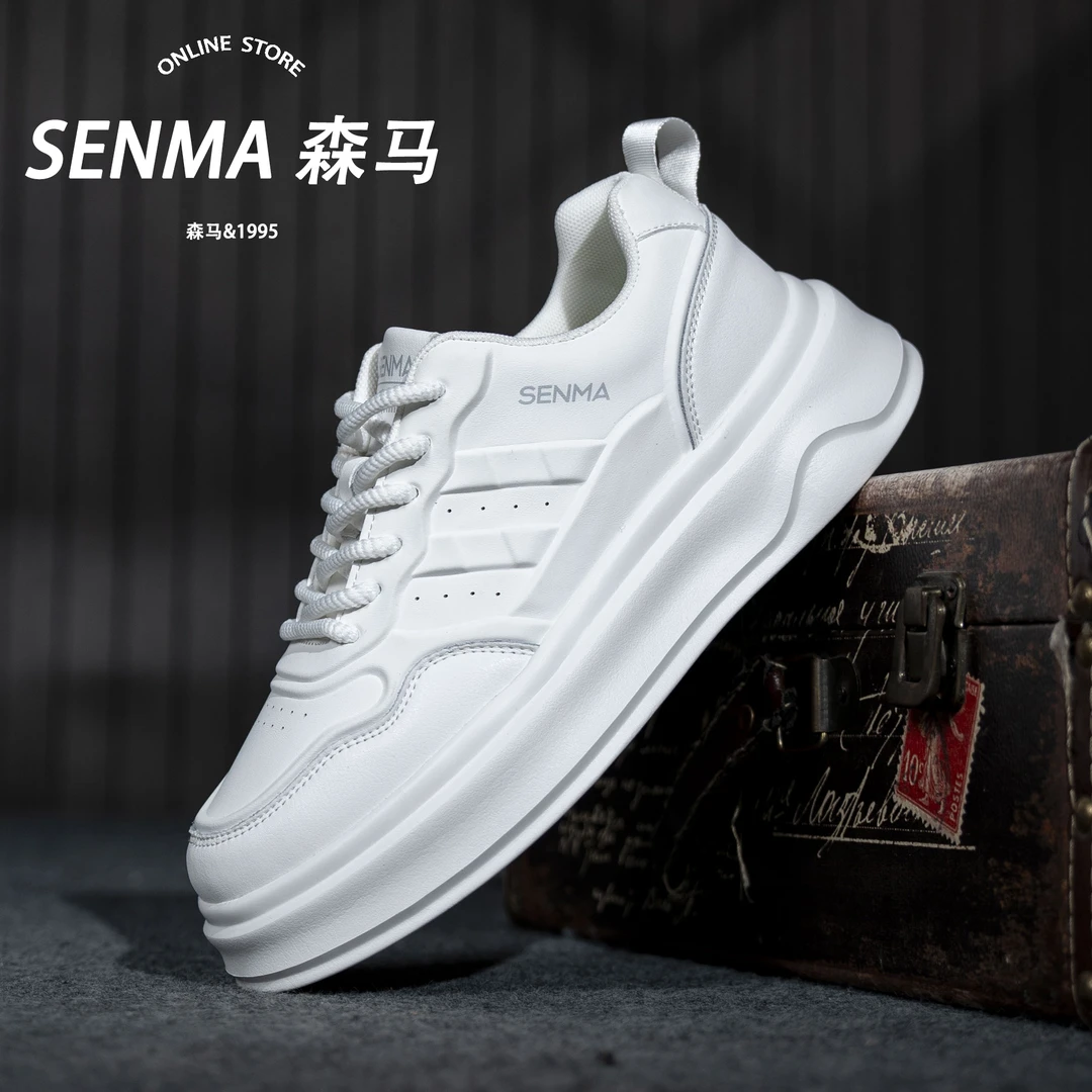 SENMA/森马男鞋秋冬新款厚底小白鞋防水防滑保暖板鞋时尚休闲鞋