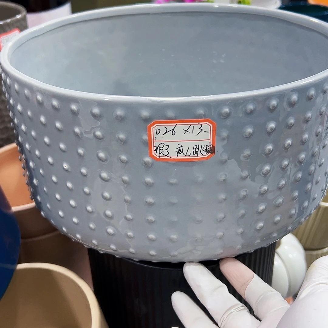 有孔，外贸尾单陶瓷花盆凑单12米包邮微瑕