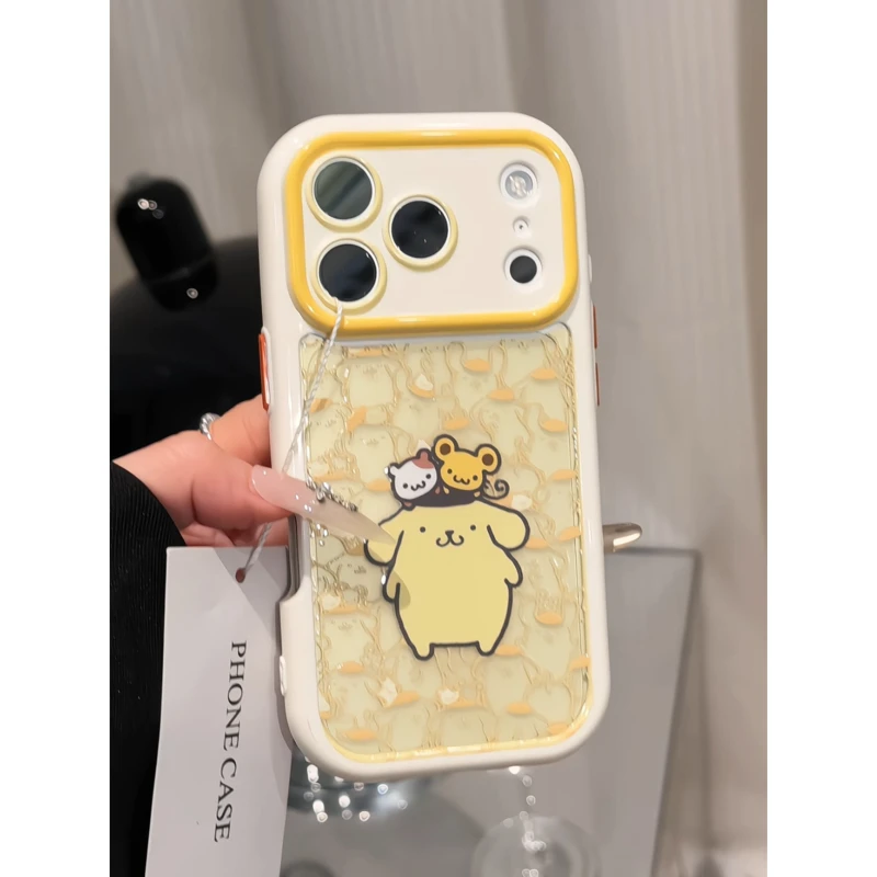 满屏布丁狗适用苹果17pro手机壳16pm奶油华为p80荣耀oppo小米vivo