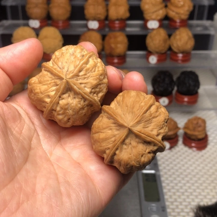 文玩核桃把件25特价四棱