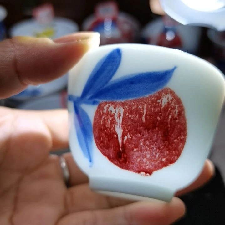 路***过杯张学鸿老师青花釉里红